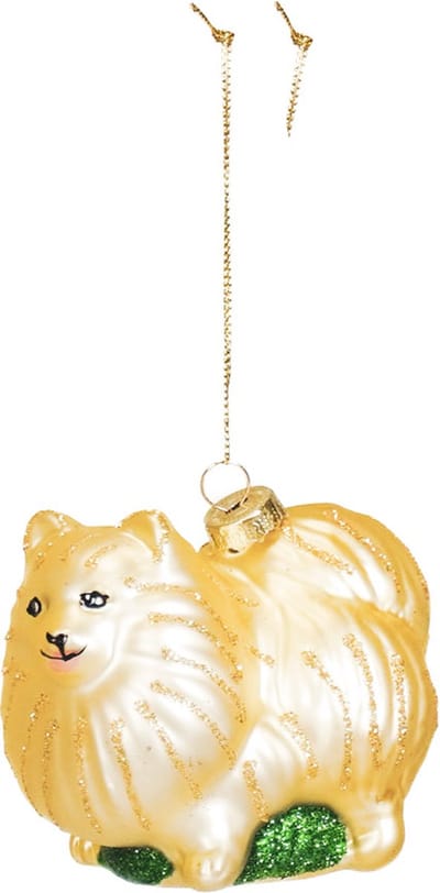 Housevitamin Kerstornament - Pomeriaan 8x5,5x7,5cm – Set van 1 - Goudkleurig