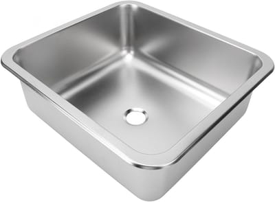 RV Spoelbak - Keukengootsteen Camper - Keuken Gebruik - Krasbestendig Roestvrij Staal - 40 x 36 x 15 cm - Zilver