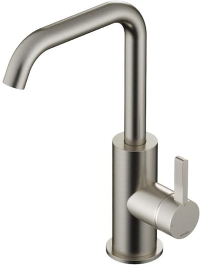 Hotbath Ace - Wastafelmengkraan - zonder Waste - met Draaibare Uitloop - Geborsteld Nikkel - Opbouw - Messing - V01