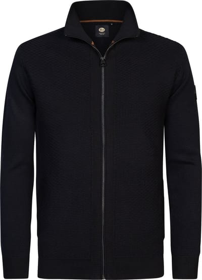 Petrol Industries - Heren Gebreid Vest Unalaska - Blauw - Maat XXL