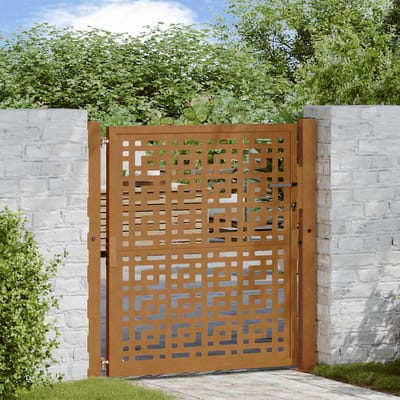 Portail de Jardin 105X105 Cm Acier Inoxydable Motif Croix