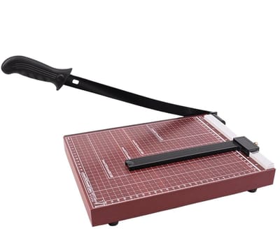 Ambachtelijke papiersnijder - Handgereedschap snijder - Papier snijden - Robuuste houten basis - A4 formaat - Uniek