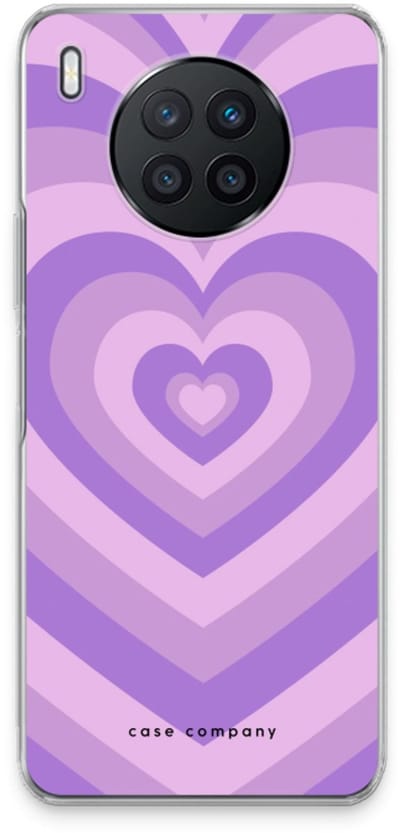 Case Company® - Hoesje geschikt voor Huawei Nova 8i hoesje - Hart Paars - Soft Cover Telefoonhoesje - Bescherming aan alle Kanten en Schermrand