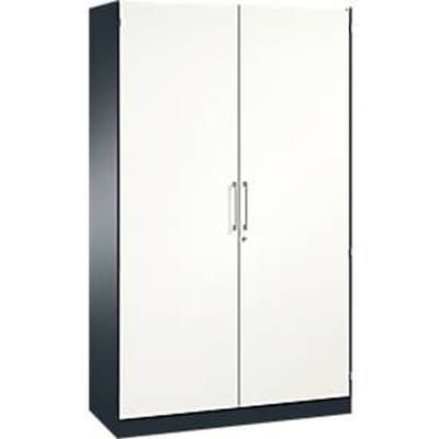 Vleugeldeurkast ASISTO C 3000, 5 ordnerhoogten, B 1200 mm, antraciet/wit