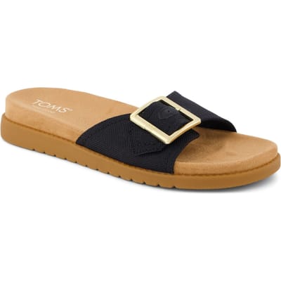 TOMS Marin Textiel Dames Zwarte Sandalen
