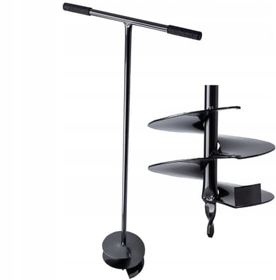 KADAX Handboor, grondboor van metaal, grondboor, paalboor, plantenboor, paalboor voor tuin, planten, handboor, spiraalboor, grondboor, 250 mm