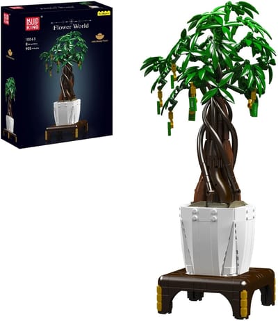 Mould King 10096 Money Tree Geld Boom plantje bouwset | Bloemenpracht flowers collection modelbouw | Kunstbloemen speelgoed bouwpakketten voor volwassenen & kinderen | Bouwdoos met 905 bouwstenen
