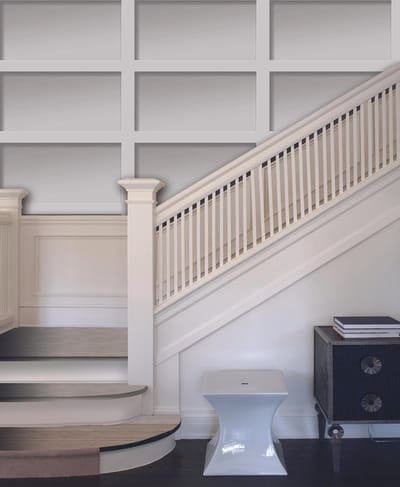Dutch Wallcoverings Vliesbehang - Panelen - Wit