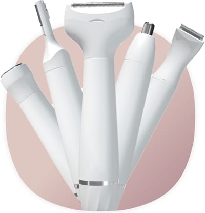 Smart-Tech® Ladyshave 5-in-1 - Oplaadbaar Scheerapparaat voor Vrouwen - Gezicht, Bikinilijn, Wenkbrauw, Neus & Oor - Wit