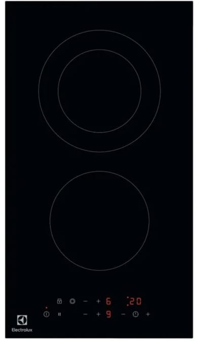 Electrolux Lhr3233ck Keramische Kookplaat 30 Cm 2 Branders Zwart