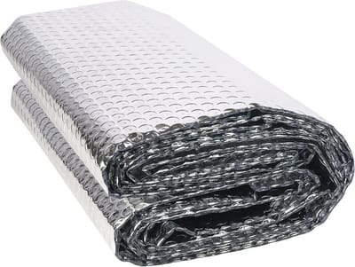 Gealuminiseerde Isolatiefolie 60 cm x 3 m - Dubbelzijdige Aluminium Luchtkussenfolie voor Isolatie, Radiatoren en Ramen