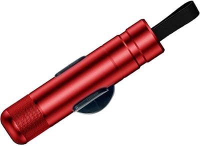Veiligheidshamer - Noodhamer Auto - 2 in 1 Safety Hammer - Gordelsnijder - Zelfklevende Houder - Veiligheid - Rood