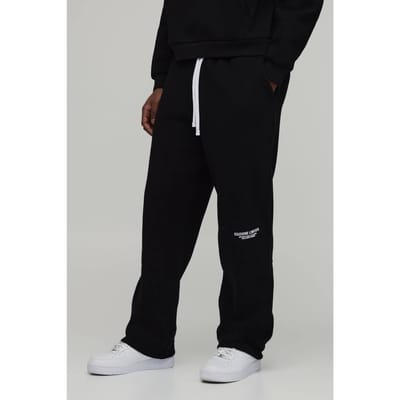 Straight Fit Printed Jogger | Black | Size XS