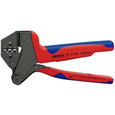 Knipex 97 43 66 Krimptang 1 stuks 0.5 tot 6 mm² Incl. verwisselbare krimpinserts