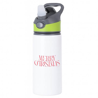 Hacebo® - Kerst merry christmas waterfles met rietje groen - Kerstmis - Kerst beker - winter - kerst - christmas - kerst cadeau - water fles - 650ML