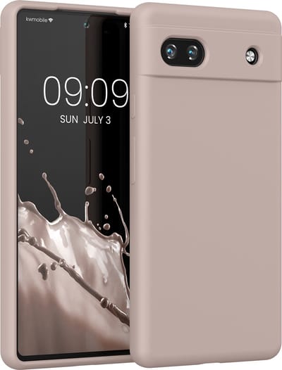 kwmobile telefoonhoesje geschikt voor Google Pixel 6a - Hoesje met siliconen coating - Smartphone case in oudroze