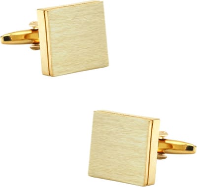 Fako Bijoux - Manchetknopen - Geborsteld - Vierkant - 16x16mm - Goudkleurig