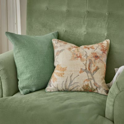 LOBERON Kussenhoes set van 2 Osorno groen/beige