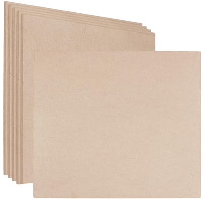 Pack of 6 A4 MDF Panels - 280 x 350 x 6 mm - Houten Panels voor Ambachten - Houten Bord voor Snijden en Schilderen