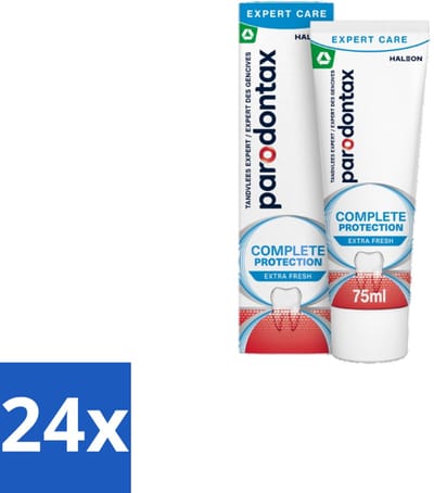24 x Parodontax Tandpasta Complete Protection Extra Fresh 75 ml - Tandpasta - Tandvleesbescherming - Mondhygiëne - Bloedend Tandvlees - Tandplak