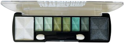D'Donna - Oogschaduw Palette - Space Verde - met lange applicator - 8 kleuren: wit / groen / zwart - 1 doosje met 10 gram inhoud