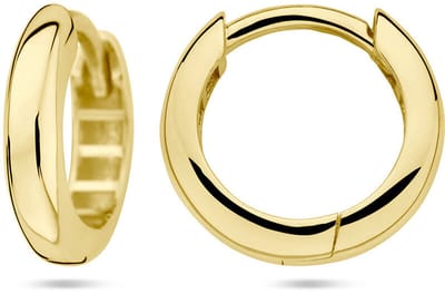 9K Geelgouden 9k klapoorringen 12,5 mm halfronde buis - 8000259