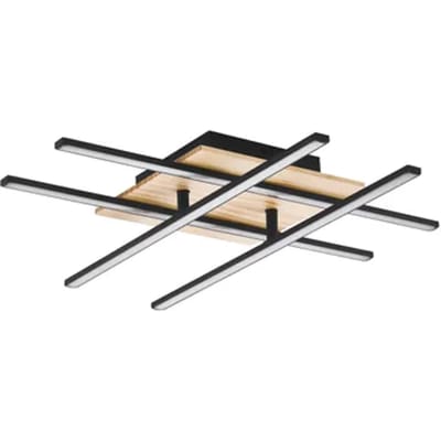 Eglo Plafondlamp Marinello Led Zwart Licht Hout 4x2,5w