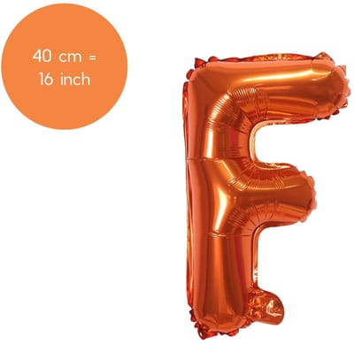 Fienosa Folieballon Letter F Oranje 40 cm – Letterballon voor EK, WK & Feestdecoratie
