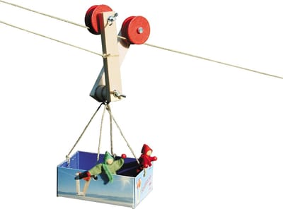 Kabelbaan Knutselkit - Touw Loper - Buiten Spelen - Draagbaar Ontwerp - 10x10x10cm