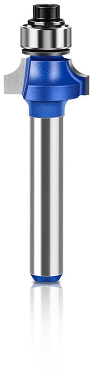 Dailygoods- Bovenfreesset 6 mm - Ronde Bovenfrezen - Hardmetalen Messen - Afgeronde Hoeken - Radius 3,17 mm - Duurzaam en Schokbestendig - Frezen