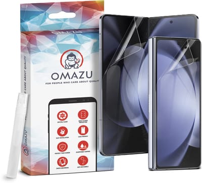 Google Pixel 10 Pro Fold, OMAZU 3D Flex TPU Screenprotector, 2 Pack (100% vingerafdruk scanner compatible) met kras herstellende coating, Edge to Edge bescherming, Geen Glazen protector