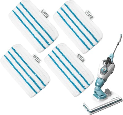 Famanu – 4 stuks wasbare microvezelpads voor Black Decker Stoommop - microvezel pad wasbaar voor Stoomreiniger - FSM1500 - FSM1600 - FSM1610 - FSM1620 - FSM1630 - FSMH162