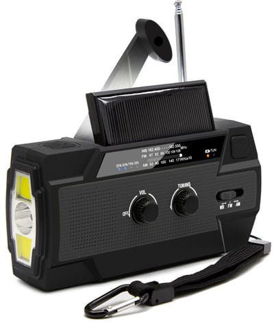 Noodradio Radio Op Batterijen - Zwengelradio Radio Op Batterijen - Draagbare Radio - Kleine Radio - Mini Noodradio FM/AM - Pocket Radio Speler - Radio voor Rampen - Radio op Batterijen