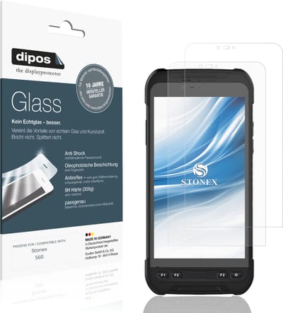 dipos – 2x Matte Pantserfolie geschikt voor Stonex S60 | 9H Screenprotector