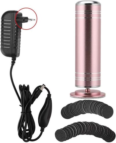 Allecto Plus - Elektronische voetvijl voor het verwijderen van eelt, instelbare snelheid, automatisch voor scheuren - Roze, 110-240 V.