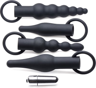 Master Series 4-Delige Anaal Plug Set Met Bullet Vibrator