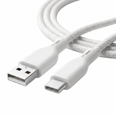 Ëssentials by Upström USB-A naar USB-C Kabel 60W – Oplaadkabel 1,2m – Snelladen & Datalabel – voor Samsung, Android & iPhone (USB-C) - Gerecycled & Extra Sterk
