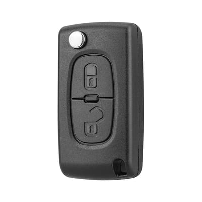 TLVX Sterke Autosleutel Behuizing Geschikt voor Peugeot en Citroën / Sleutelbaard HU83 / Sleutelcode CE0523 / Ter vervanging van Originele Sleutel behuizing / afstandsbediening Auto / 2 knops / 2 knoppen / 1 stuks