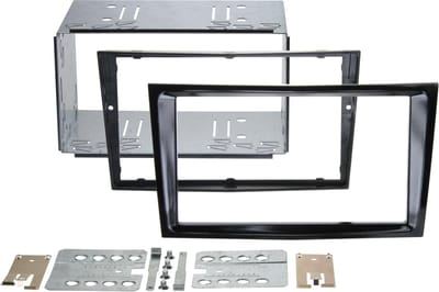 2-DIN Paneel geschikt voor Opel - Astra H - Corsa D - Zafira B -Tigra Twin Top Kleur: Piano Zwart