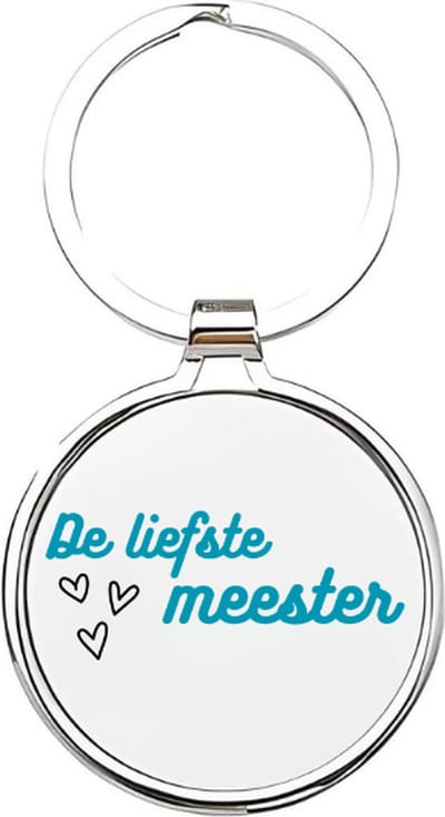 Akyol - de liefste meester Sleutelhanger - Meester - de leukste meester - meesters - leraar - basisschool meester - docent - onderwijzer - basisschool - middelbareschool leraar - afscheidscadeau voor een meester - bedankt meester - 4 x 7,5 CM