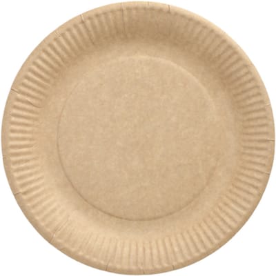 20x 20 Borden karton pure rond Ø 23 cm bruin