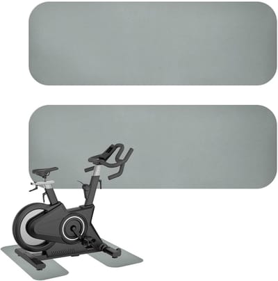 Loopmat Hardhouten Vloeren - Onderlegger Roeimachine - Beschermt Vloeren - Verbeterde Schokabsorptie - 80x25cm - Grijs