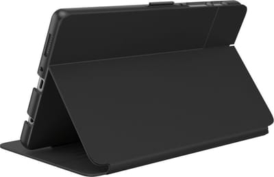 Speck hoesje geschikt voor Samsung Galaxy Tab A7 Lite - Stand functie - Veiligheidskliksysteem - Automatisch aan/uit magneet functie - Gevoerde binnenkant - Microban Antibacterieel - Zwart
