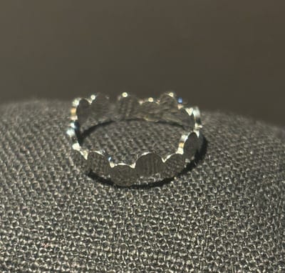 Zilverkleurige No-Fade Waterproof Cirkel Design Ring - 316L RVS