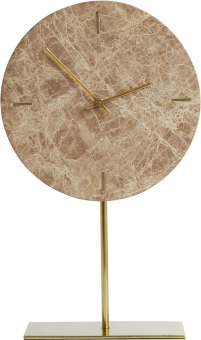 Light & Living Tafelklok Moreno - Bruin - Ø26cm - Modern