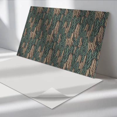 Wallfluent Vinyl Wandpaneel - Bladpatroon Achtergrond Vinyl Wandbekleding - 120 cm x 60 cm - Groente PVC wandpaneel - 1 stuk - Rechthoekig Wandbekleding Vinyl - Bloemen en planten Wandpaneel - Zelfklevend Muurpaneel - Wandpaneel Keuken en Badkamer