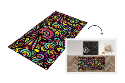 Keukenloper - Loper keuken - Design - Mandala - Regenboog - 120x60 cm - Keukenloper vinyl