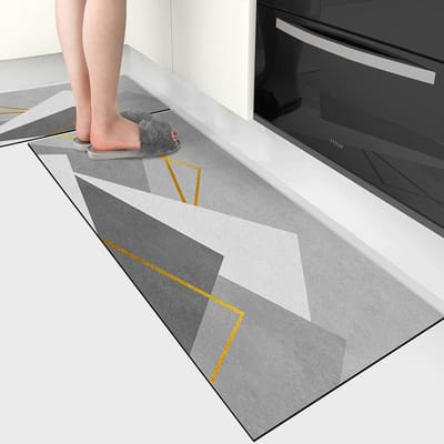Keukenvloermat Waterabsorptie en Vuilafstotend Zachte Diatomeeënaarde Vloermat Hoge kwaliteit Lange Voetmat Speciale Tweedelige Antislip Pad 40 * 60Cm