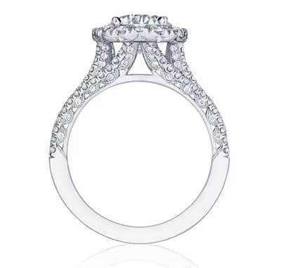 Dames Ring - Zilver Kleur met Zirkonia - Ring - Diameter 18mm