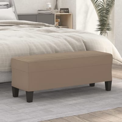 vidaXL - Bankje - 100x35x41 - cm - microvezelstof - taupe